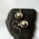298. Kolczyki srebrne - talerzyki z perłą