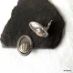 103. Klipsy srebrne z krzemieniem pasiastym
