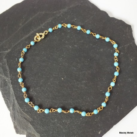 169. Bransoletka srebrna ,pozłacana.