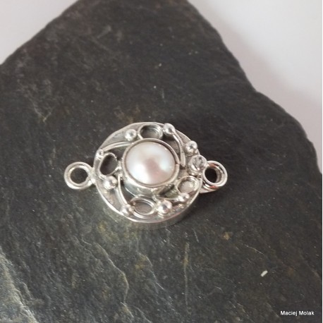 205. Srebrne zapięcie do pereł