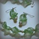 Komplet biżuterii "zielone świderki"