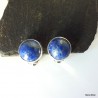 52. Klipsy srebrne z lapis lazuli