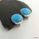 233. Klipsy srebrne z turkusem