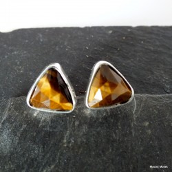 365. Kolczyki srebrne z tygrysim okiem