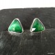 366. Kolczyki srebrne z zielonym tygrysim okiem