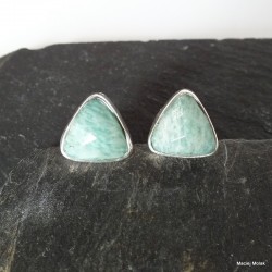367. Kolczyki srebrne z amazonitem