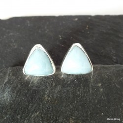 368. Kolczyki srebrne z akwamarynem