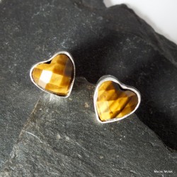 380. Kolczyki srebrne z tygrysim okiem