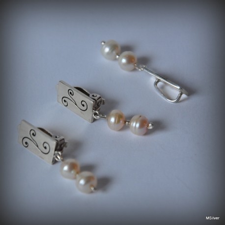 Komplet biżuterii z perłami